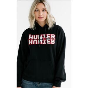 Hunter Hunter Black Unisex Hoodie Sweatshirt Anime Fandom Pull Over SZ XL